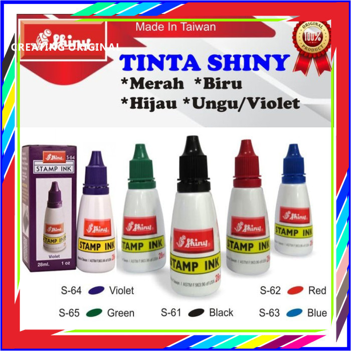 

Terlaris TINTA SHINY 28 MILI REFFIL ISI ULANG STEMPEL SHINY SALE