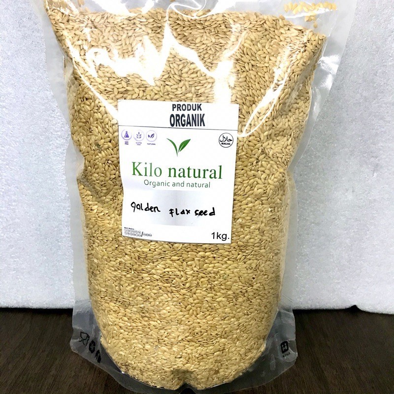 

Organic golden flaxseed 1kg / GOLDEN FLAXSEED 1KG