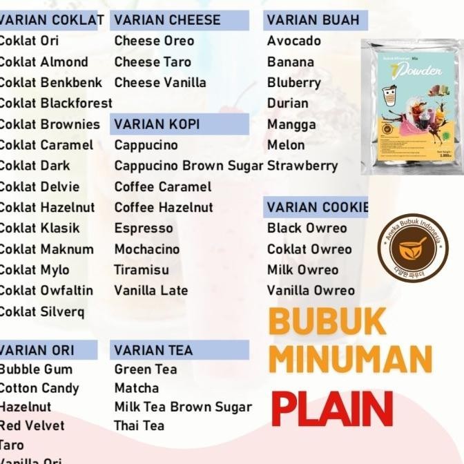 

Bubuk Minuman PLAIN rasa Coffee Caramel 1kg - Serbuk Kopi Karamel 1kg P67M