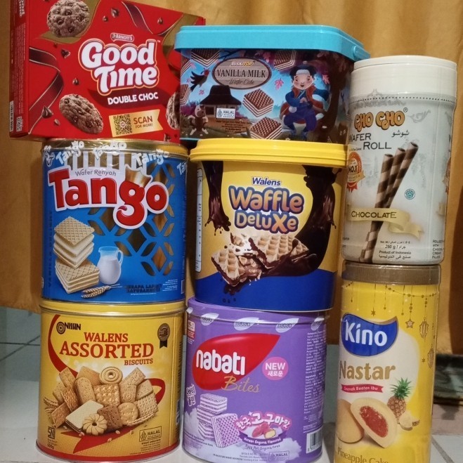 

/////] [1 PAKET = 8 Pcs] Tango Nissin Walens Nabati Good Kino Biskitop Chocho