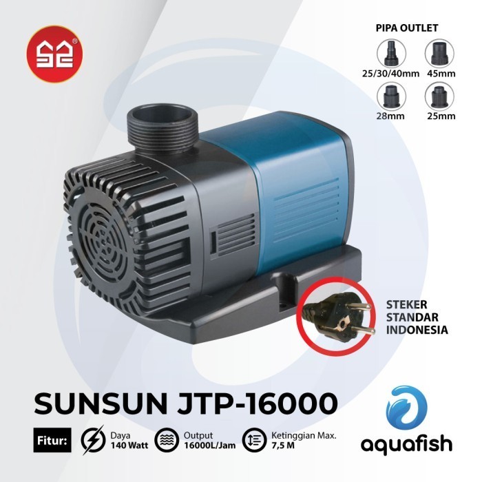SUNSUN JTP-16000 16.000 Liter/Jam 140 Watt Original Pompa Celup Ikan