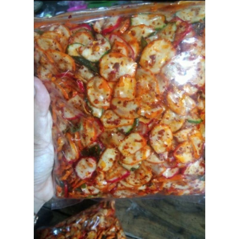 

kerupuk seblak kering kemasan 500 gram pedas gurih Cahyani's Snacks