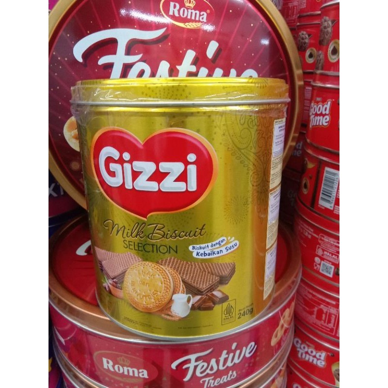 

6 Kaleng Gizzi Lk Biscuit Kaleng 240G