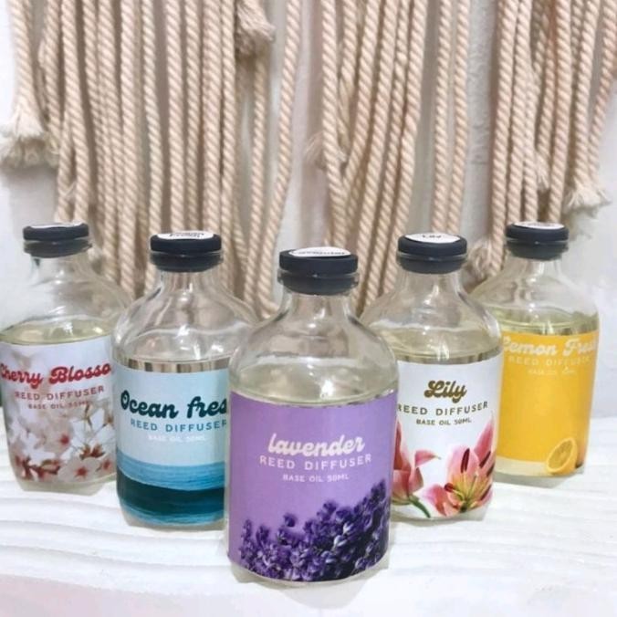 Premium Refil Reed Diffuser Base Oil + Stick Aromaterapi Pengharum