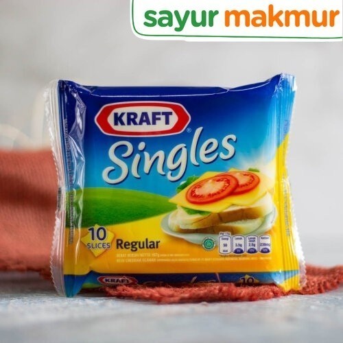 

Kraft Singles Regular Cheese 10 Slice 167 gram Sayurmakmur