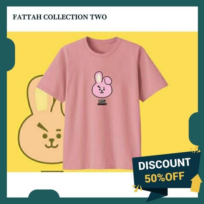 KAOS BT21 COOKY BTS MEMBER BT21 MEMBER KATUN COMBED 30S BEST PRODUK