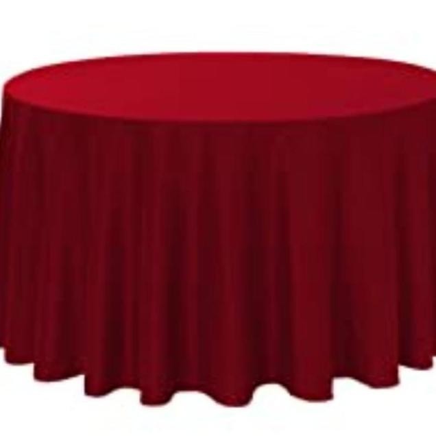 Taplak Meja Bulat 6 Kursi