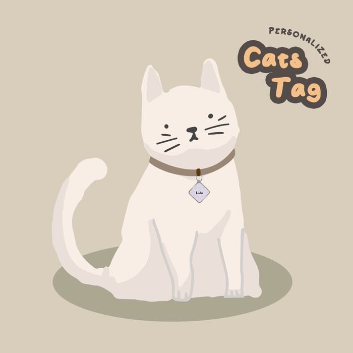Custom Cat Tag Name Tag Untuk Kucing Kalung Kucing Liontin Kucing