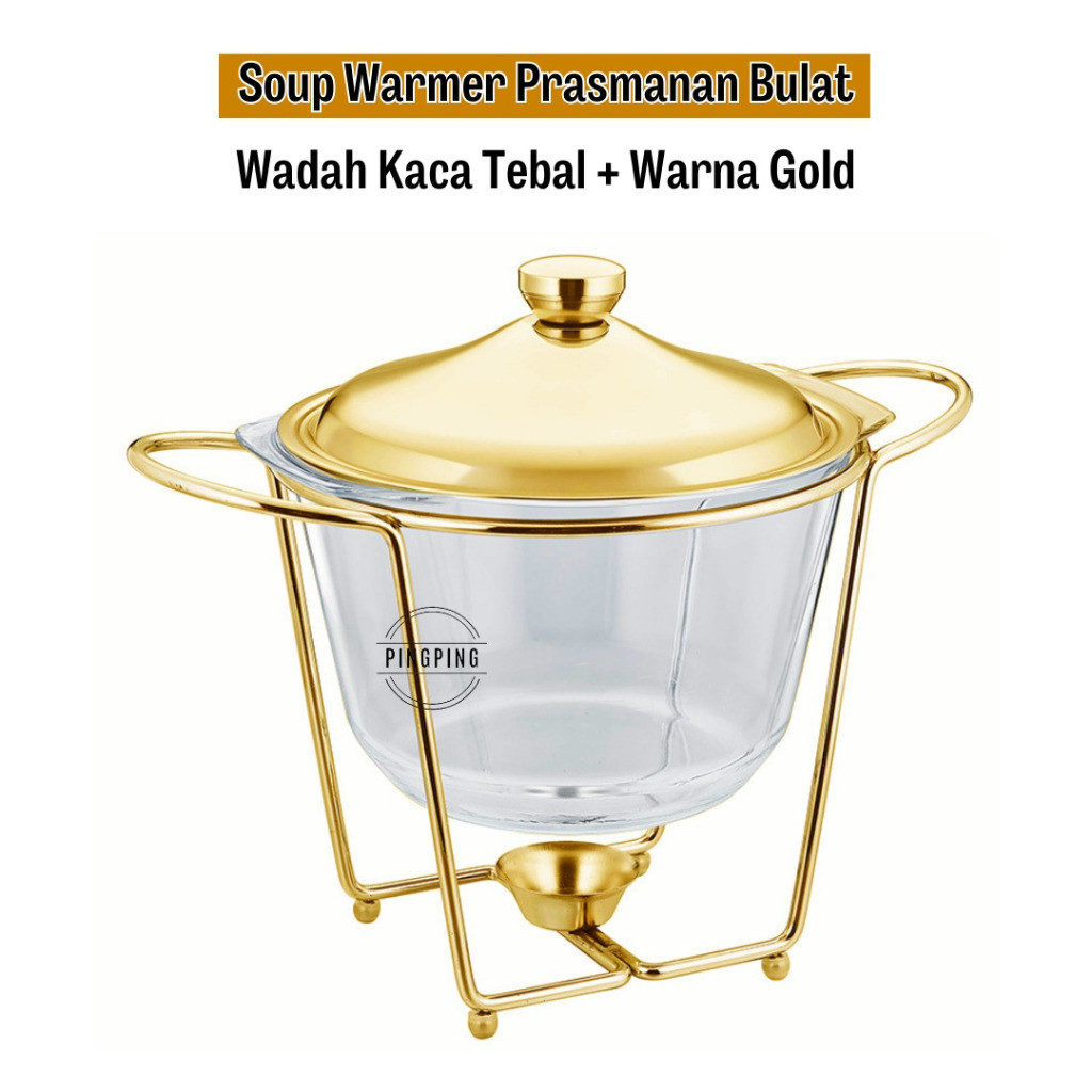 Food Warmer Mewah / Food Warmer Wadah Kaca Tebal / Rolltop Wadah Kaca / Rolltop Mewah / Rolltop Kaca