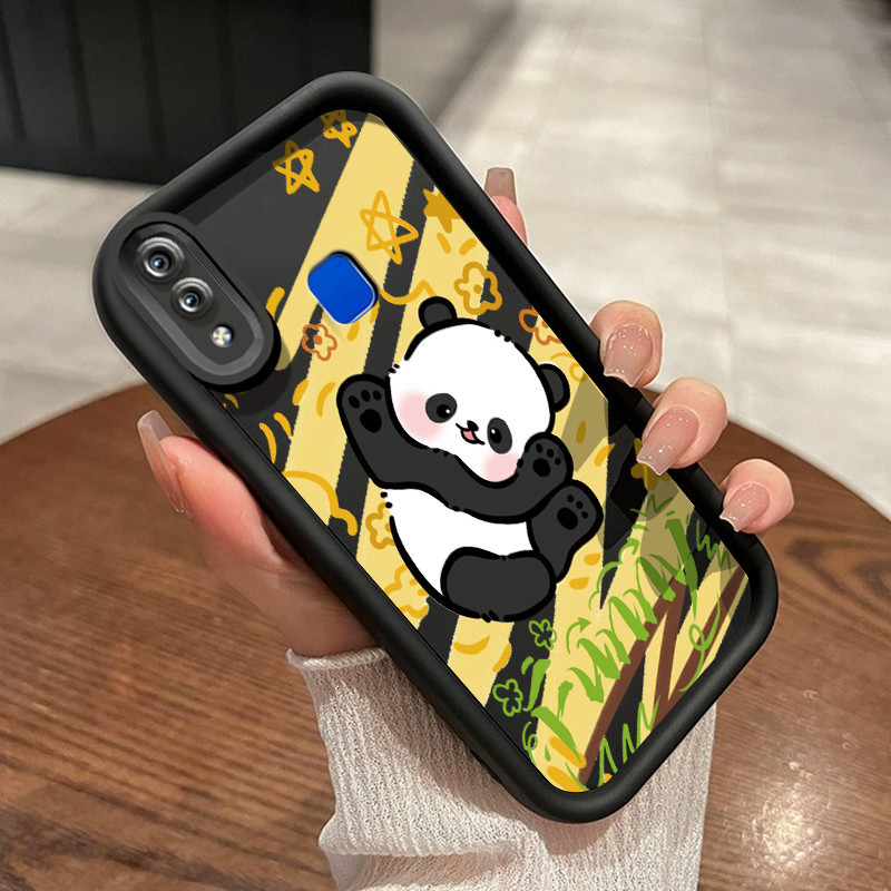 Casing Hp VIVO Y95 Y93 Y93s Y91 Y91i Case Casing ponsel kartun HP Panda lucu Softcase dengan Anti Dr