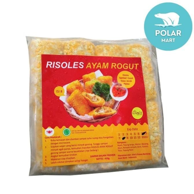 

Uinn - Dini'S Risoles Ayam Rogut Isi 8Pcs 450 Gram (Frozen Food )