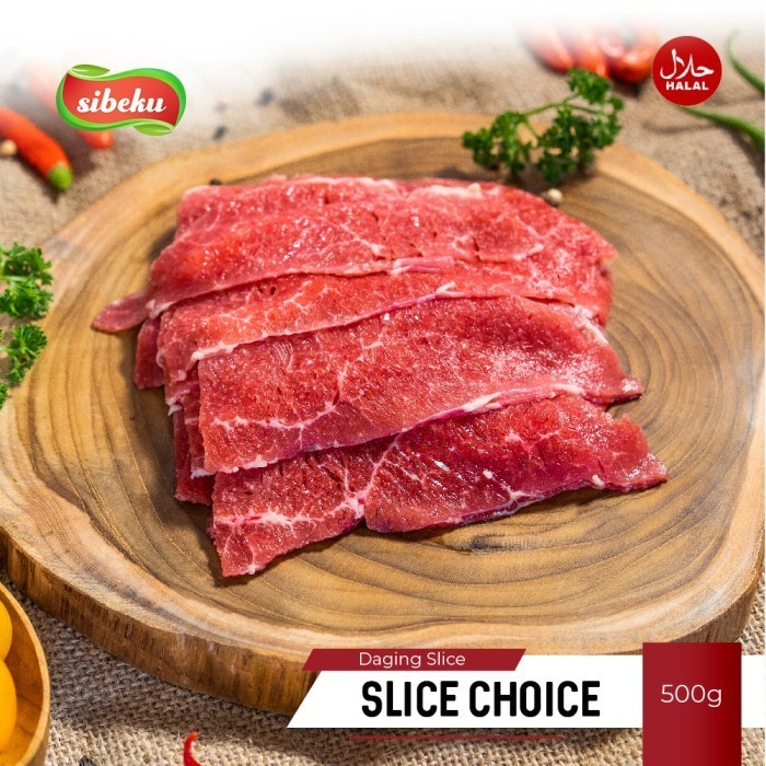 

Uinn - Daging Sapi Slice Beef Choice Halal 500 Gram Frozen Food Import Aus