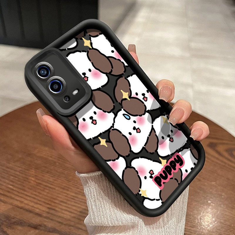 Casing Hp OPPO A55 Case Casing lunak silikon Anti Drop HP ponsel kartun imut Softcase anjing babi ke