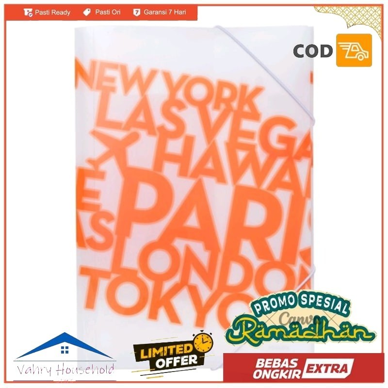 

Bantex PP jolly Bright Elastic Folder Folio Map Penyimpan Dukumen