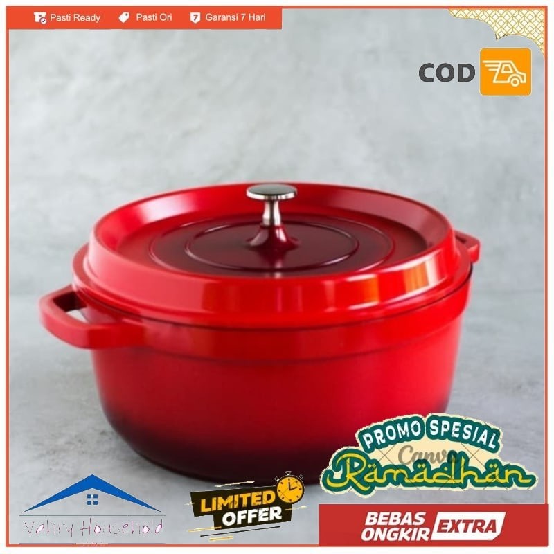 Cookmaster French Casserole Die Cast Induksi Induction Kaserol Panci - 28cm DENGAN KARDUS