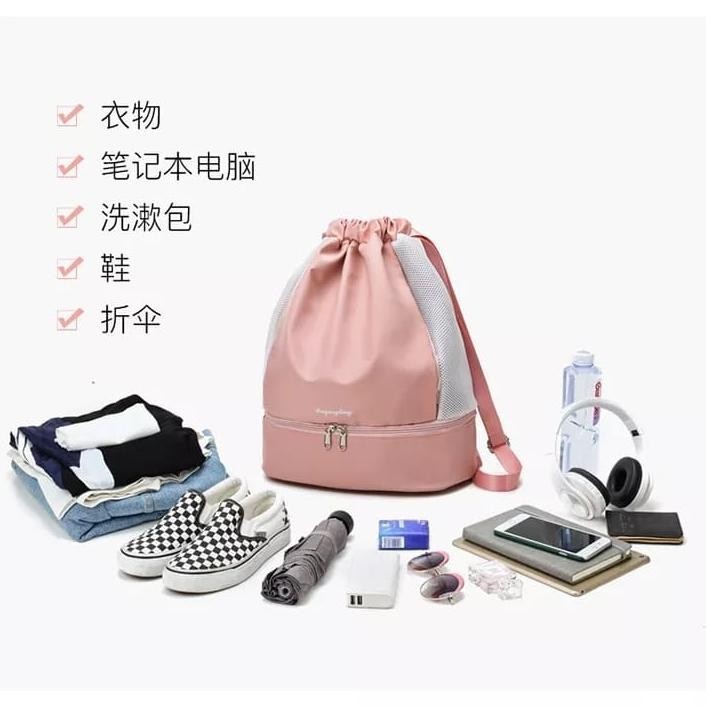 Ctry CUCI GUDANG LV0312 Tas Travel   Ransel Serut Anti Air/ Backpack TERLARIS