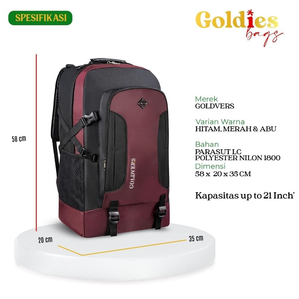 Ctry Goldvers Tas Ransel Pria Jumbo Tas Pakaian Mudik 60Litter Import TERLARIS