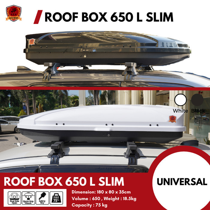 Roof Box Slim Universal 650 Liter Estetik