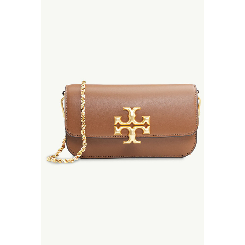 TORY BURCH Eleanor Chain-Link Crossbody Bag in Moose GHW