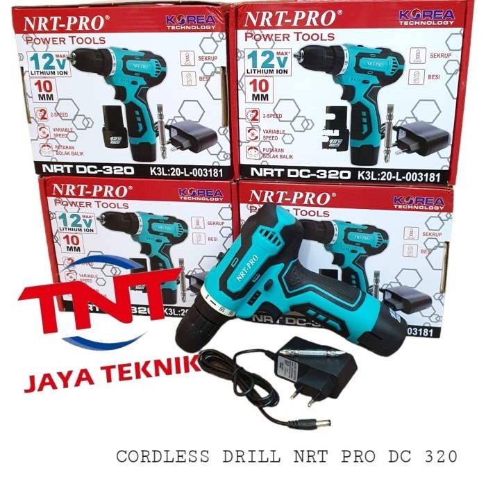 MESIN BOR CORDLESS NRT PRO DC 320 12V / CORDLESS DRILL NRT PRO DC320