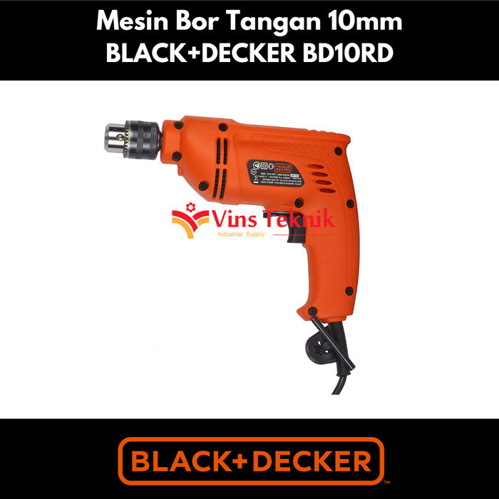 MESIN BOR TANGAN 10 MM BLACK DECKER BD10RD