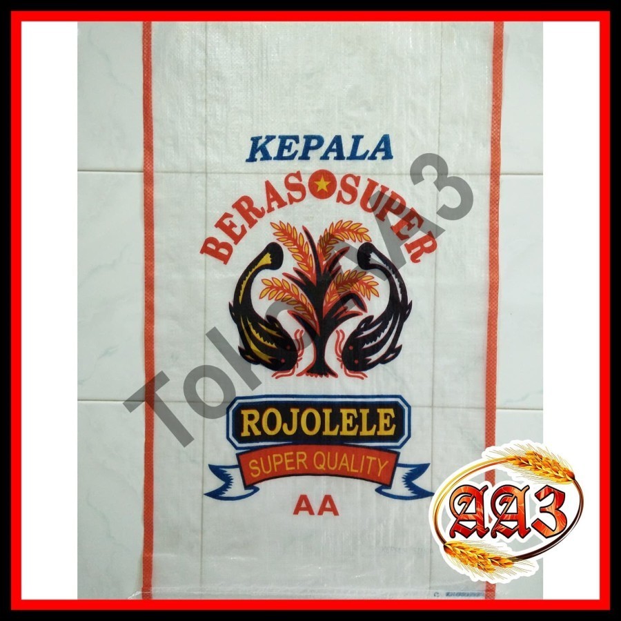 tokokarungaa3 Karung beras transparan merek Rojolele Super 10kg