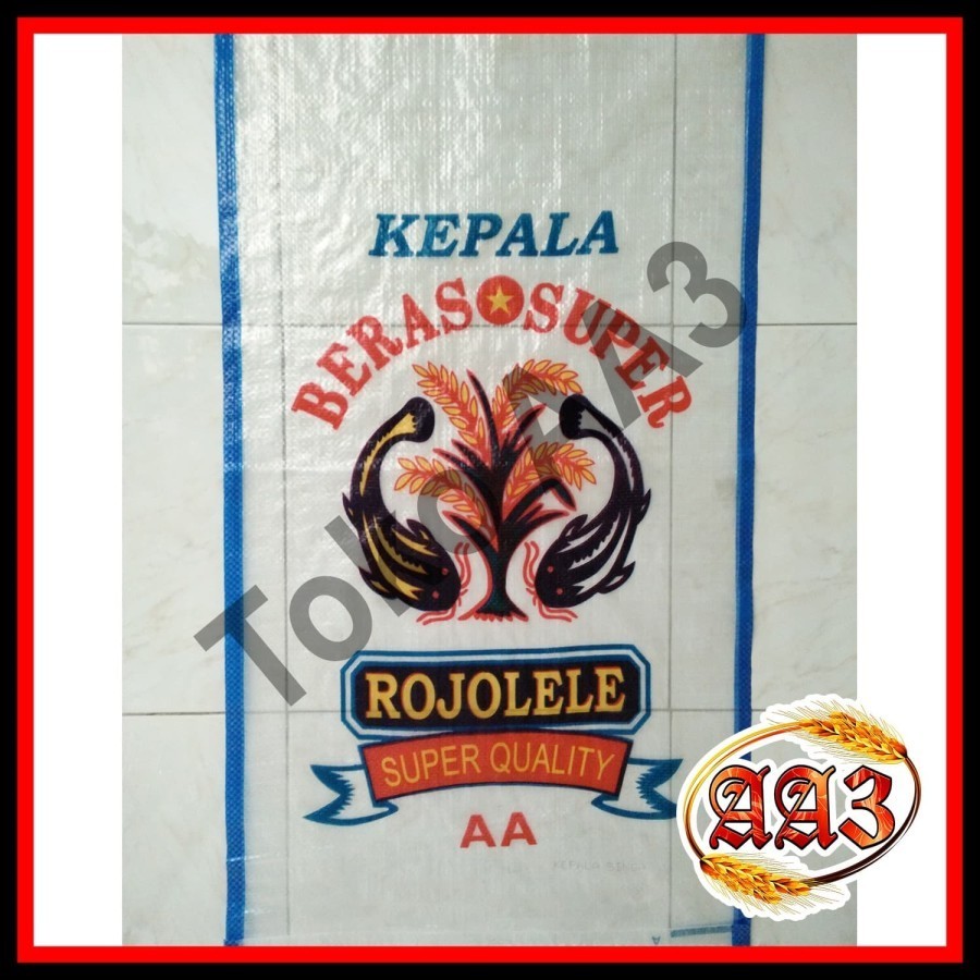 tokokarungaa3 Karung beras transparan merek Rojolele Super 5kg