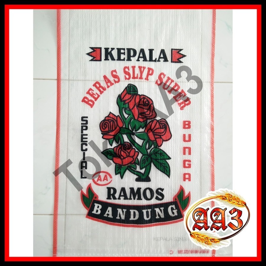 tokokarungaa3 Karung beras transparan merek Ramos Bandung 25kg