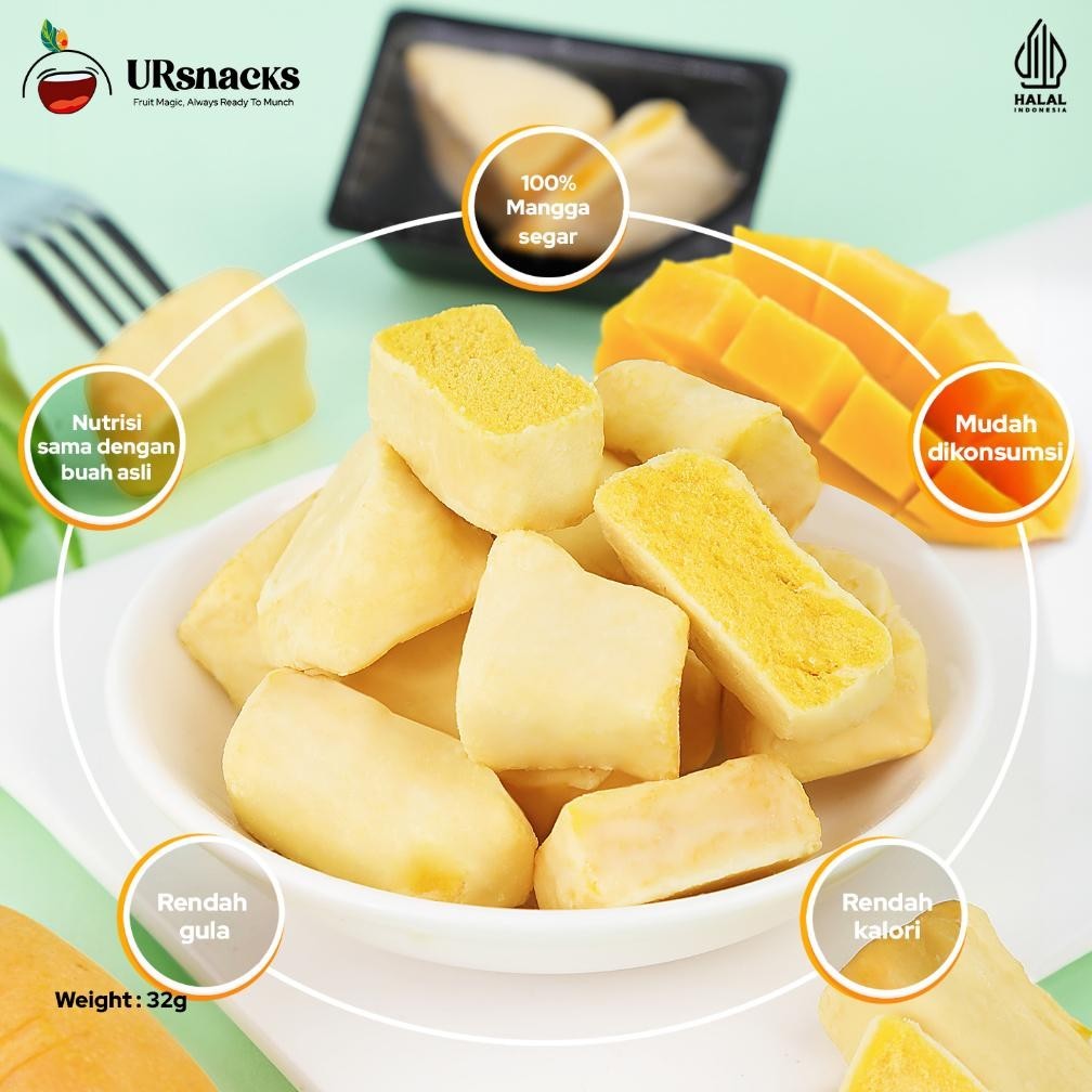 

POI URSNACKS PAKET HEMAT 2A - FREEZE DRIED KERIPIK SEHAT STRAWBERRY 22gr + MANGO 22gr BUAH VAKUM CEMILAN DIET TERLARIS
