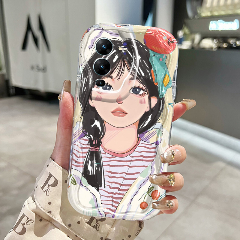 Casing Hp VIVO V25 Pro 5G Case lembut Softcase sarung HP pola Korea perempuan Kesing ponsel  casing 