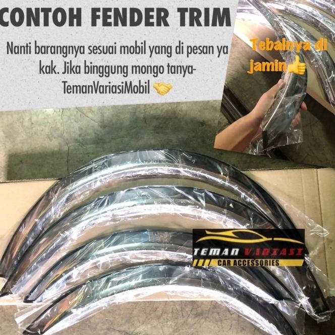 List Atas Ban Mobil Over Fender Trim Mobil Taruna Short Crome Stenlis