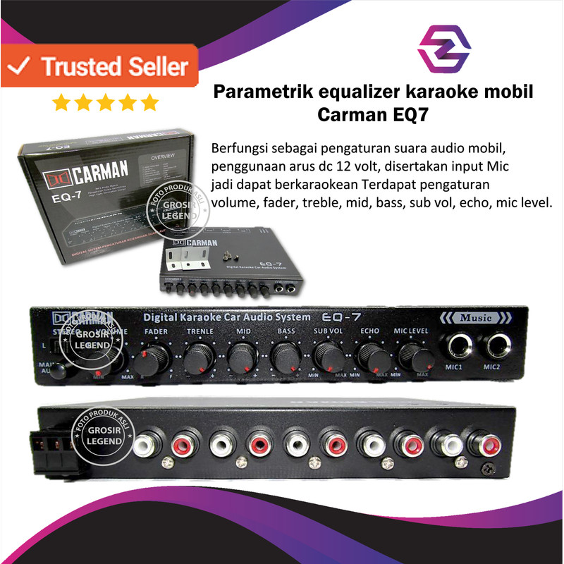 Parametrik equalizer karaoke mobil Carman EQ7