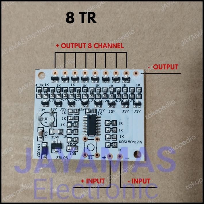 TERBARU MODUL LED 8TR AUTO MANUAL 10 MODE KIT 8 JALUR MODUL LED 8 TR 8 CHANNEL 