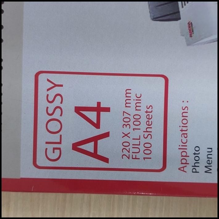 

TERBARU PLASTIK LAMINATING EPRINT E PRINT E-PRINT A4 ISI 100 LEMBAR !!!!!!
