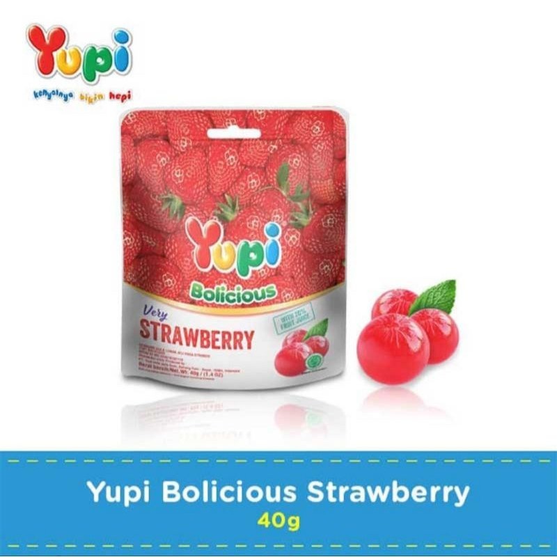 

Yupi Gummy Candies Bolicious Strawberry 40g