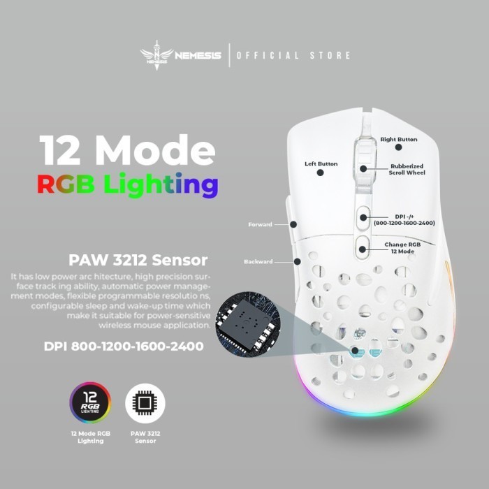 Nyk Nemesis S80 Lite Blackmoon Mouse Gaming Wireless