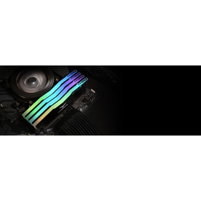 Team T-Force Delta Rgb 64Gb (2X32G) Ddr4 Kit 3600Mhz Black Memory Ram
