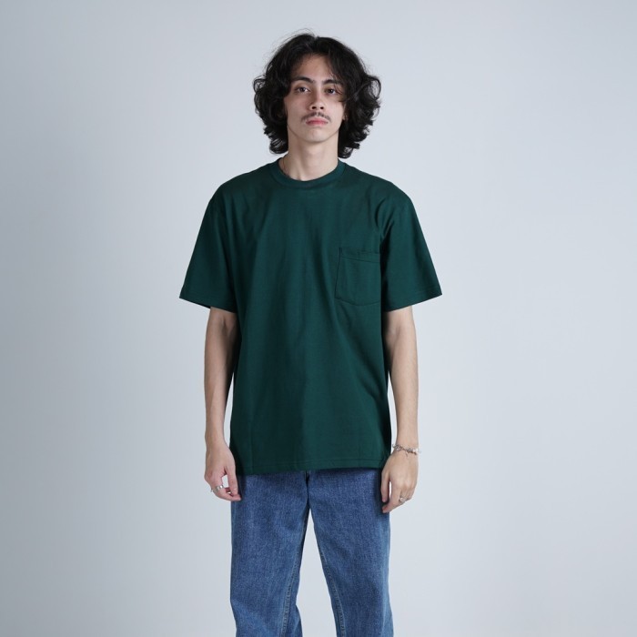 Hefffff - Tshirt Kaos Polos Pocket Cactus Green