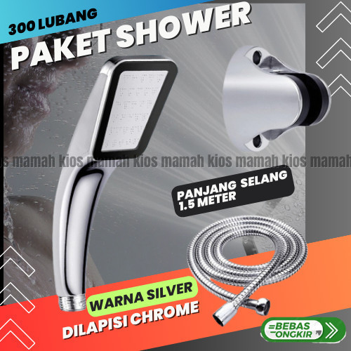 Shower Mandi 300 Lubang Air Jet Shower Kepala [Kios Mamah]