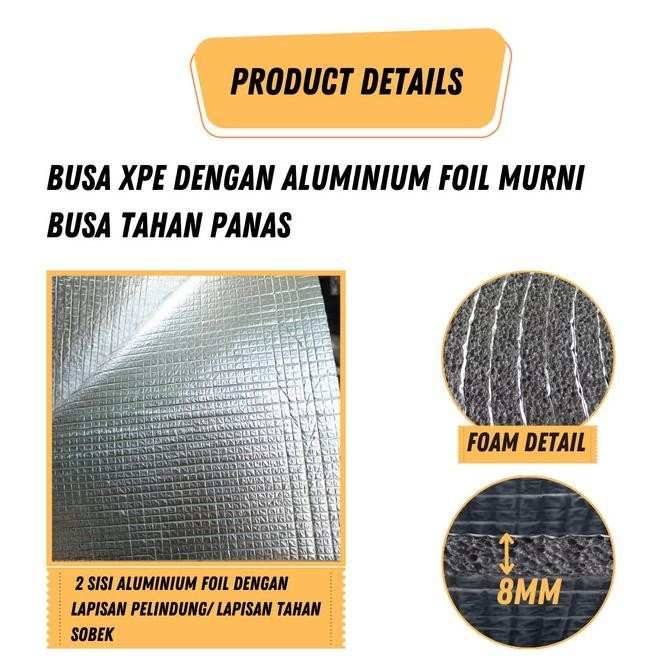 Aluminium Foil, Peredam Panas Atap, Foam Insulation 8mm, 1 roll 25 Mtr Bali Dive Inc