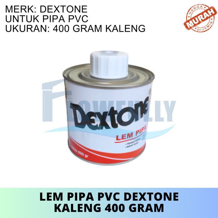 

LEM PIPA PVC DEXTONE 400 GRAM KALENG PEREKAT FITTING SAMBUNGAN PARALON