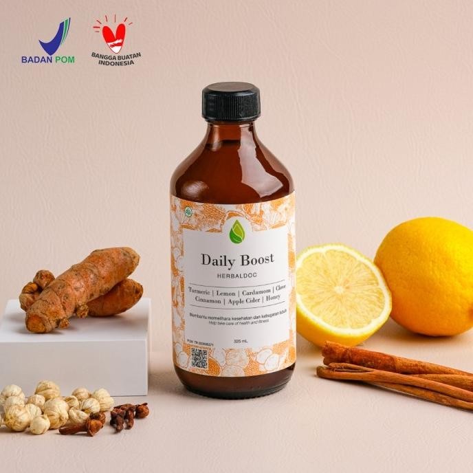 

Daily Boost by HERBALDOC (Kunyit Lemon Cuka Apel Madu dll) P19A