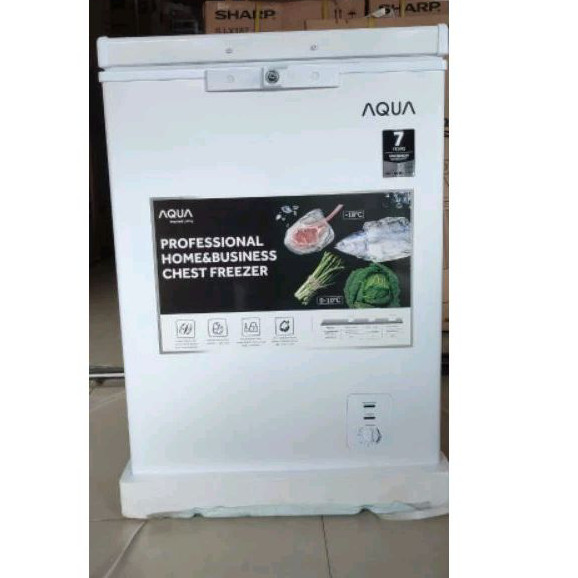 KHUSUS CARGO CHEST FREEZER FREZER COOLER BOX AQUA SANYO AQF 100 LITER