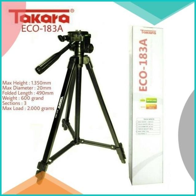 Tripod Takara 183A tinggi 1.4 Meter 19F3B2024 limited stock