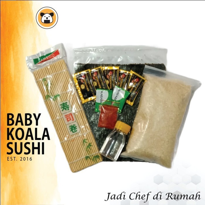 

Paket 1 Bahan Dasar Sushi N, Makisu, Beras, Cuka Seasoning, Shoyu