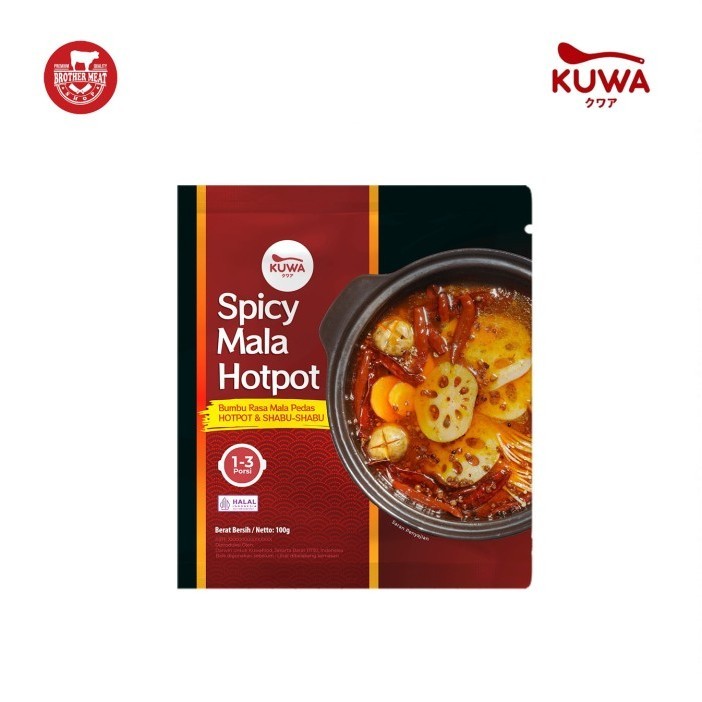 

Kuwa Spicy Mala Hotpot 100Gr, Kaldu Rasa Mala Pedas Shabu - Shabu