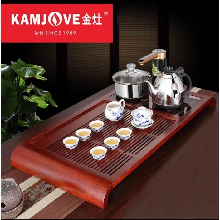 Meja Kayu Chinese Tea Pot Set Tray Papan Tatakan Cangkir Teko Teh