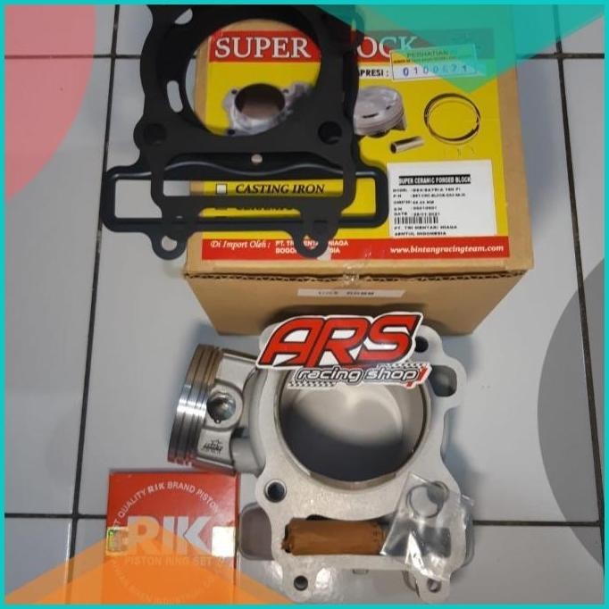 BLOK PISTON BRT 68MM GSX . SATRIA FUFI . BLOCK CERAMIC & PISTON FORGE