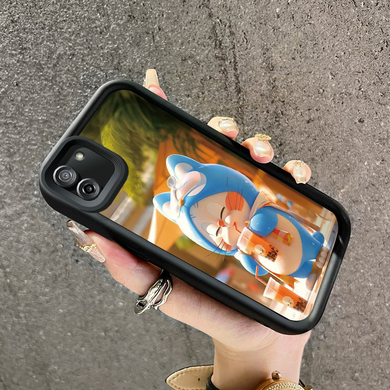 Casing Hp Realme C11 2020 Case HP Doraemon pola desain baru Casing lensa kamera Softcase genggam sil