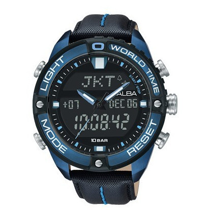 Jam Tangan Alba Pria AZ4041 Biru Hitam Original Garansi Resmi